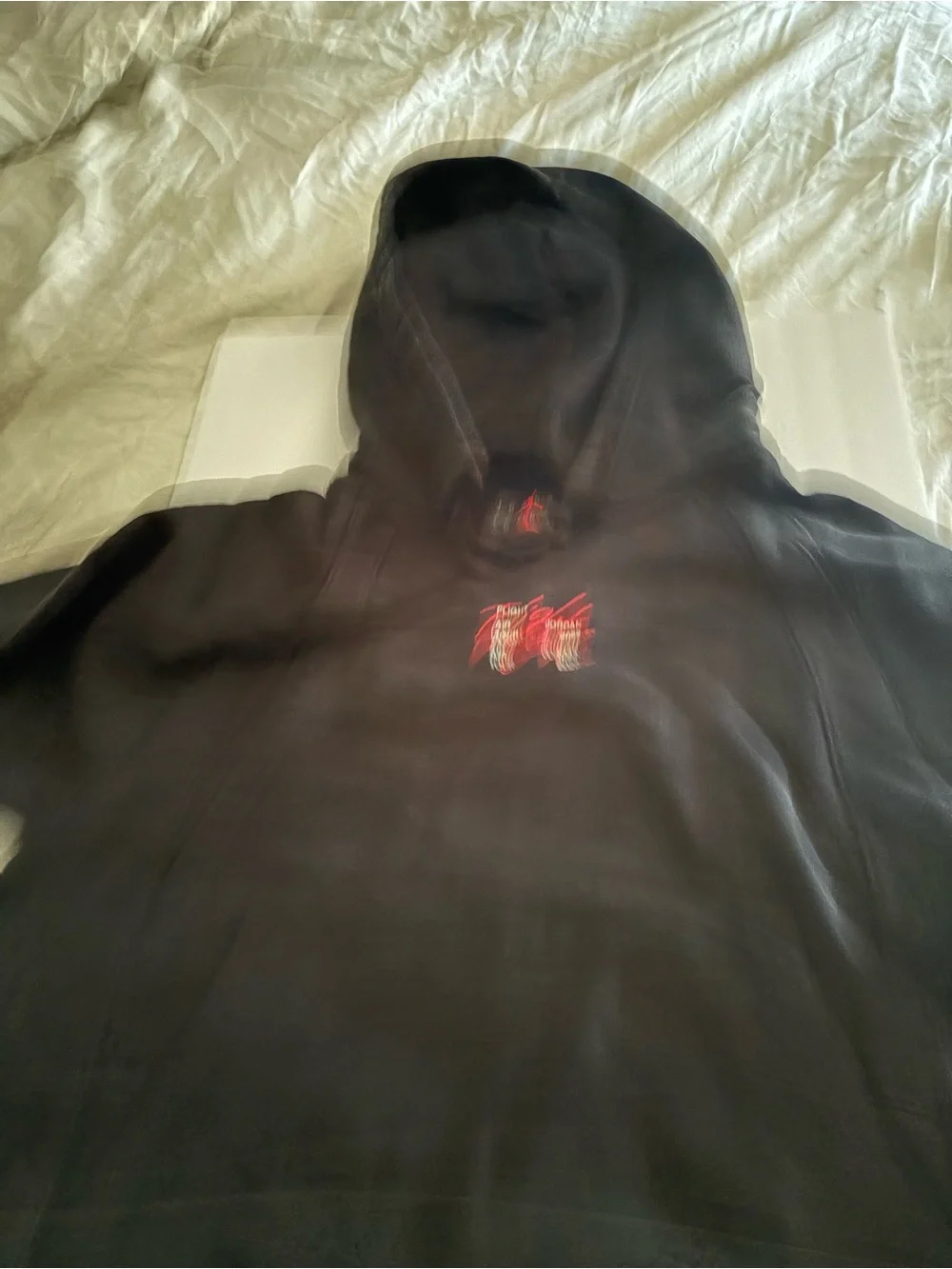 Jordan Men’s Black Hoodie with Red & White Tour Flight Graphic